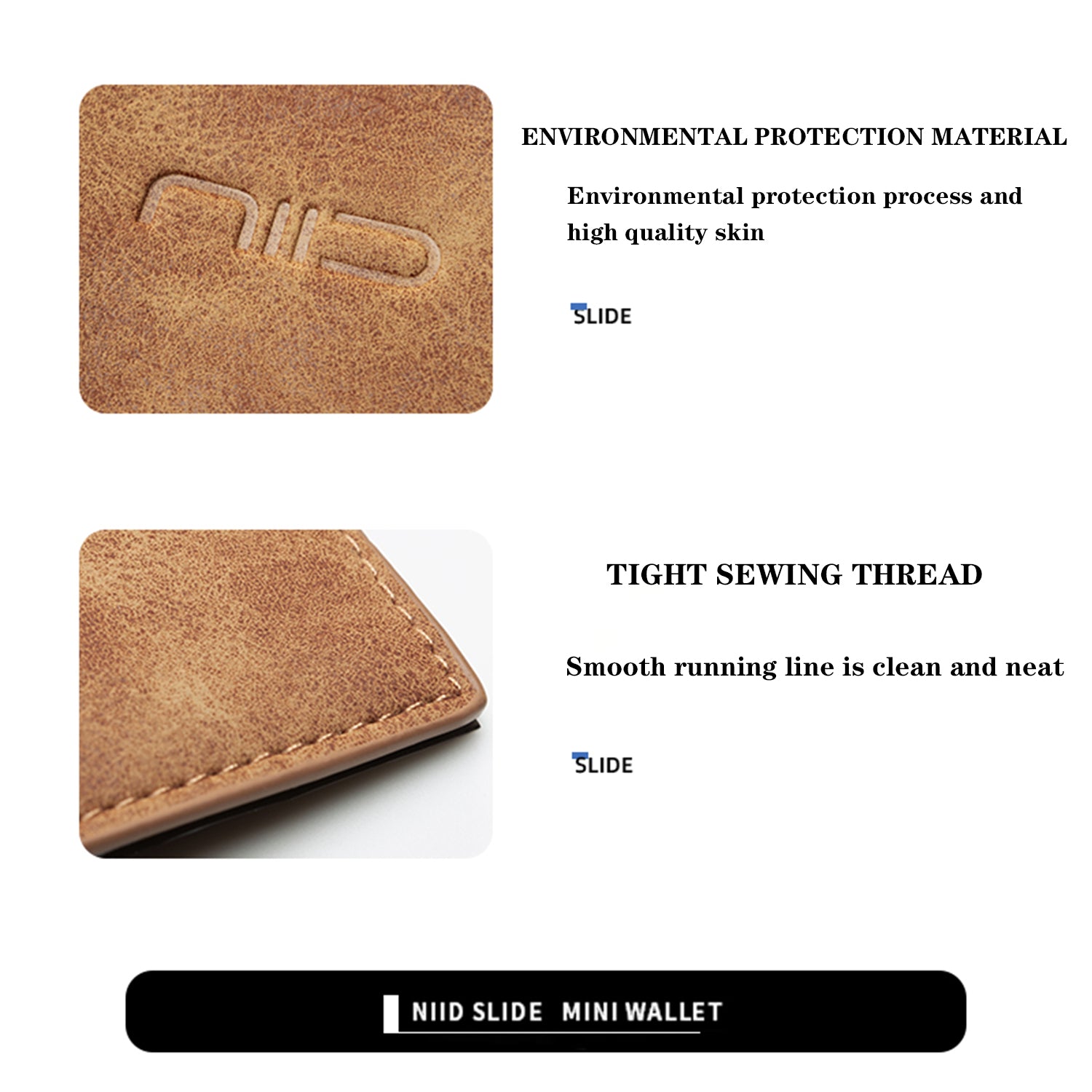 NIID Slide II Vegan Leather Mini Wallet Black - NIID